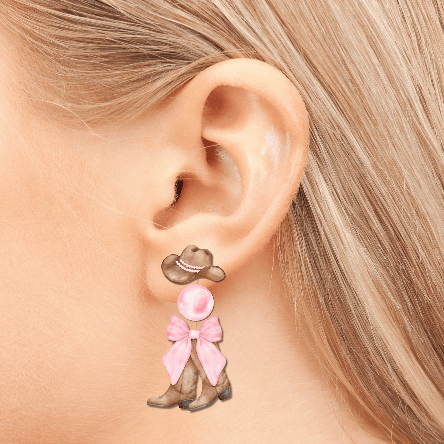 Western Cowgirl Charm Drop Dangle