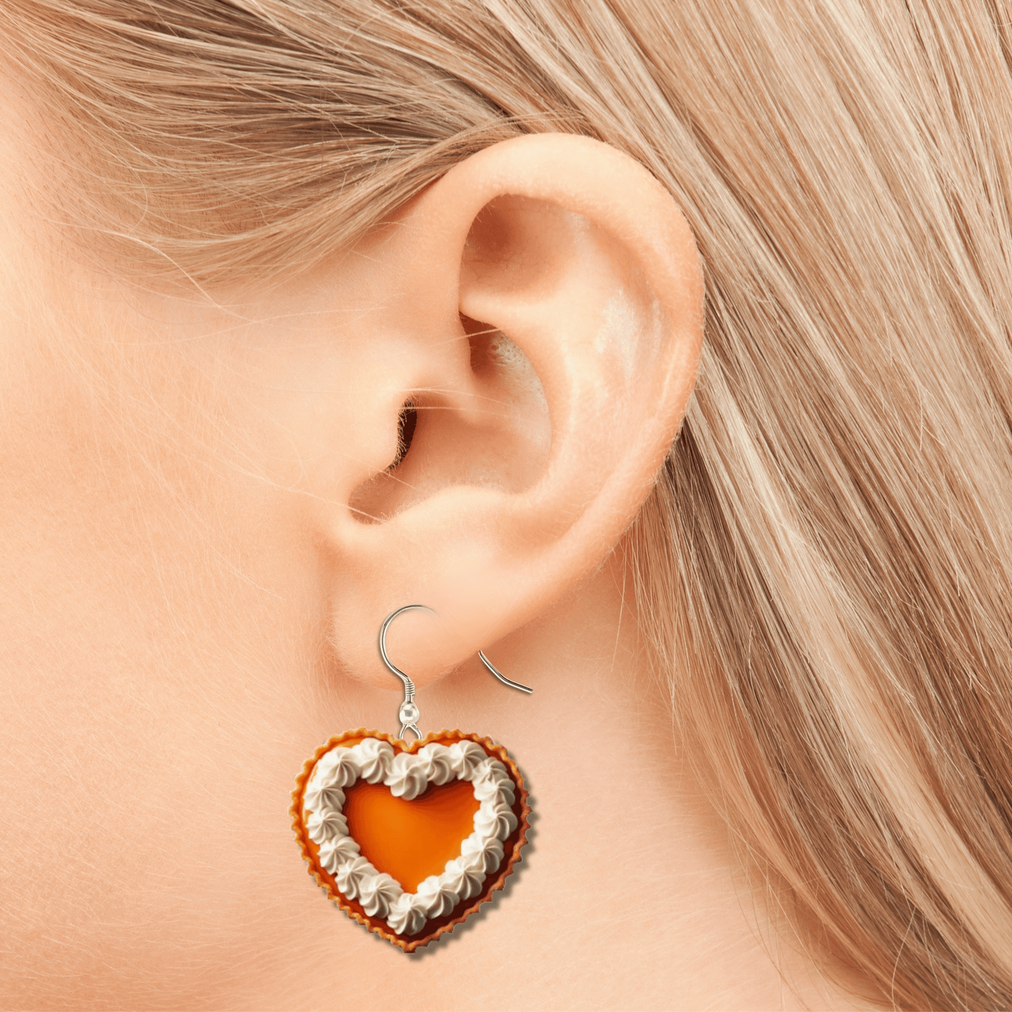 Heart-Shaped Pumpkin Pie Dangle