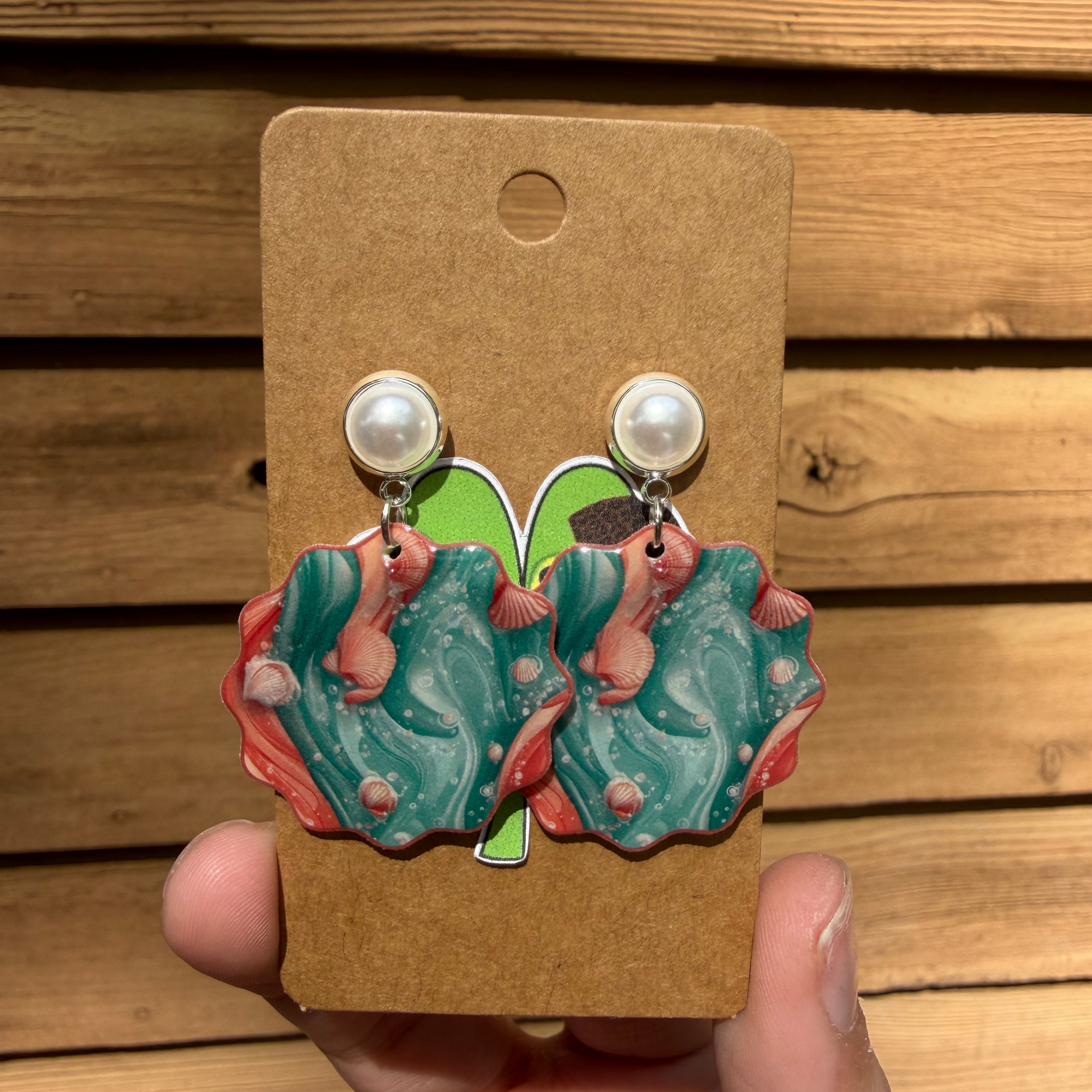 Seashell Swirl Drop Dangle