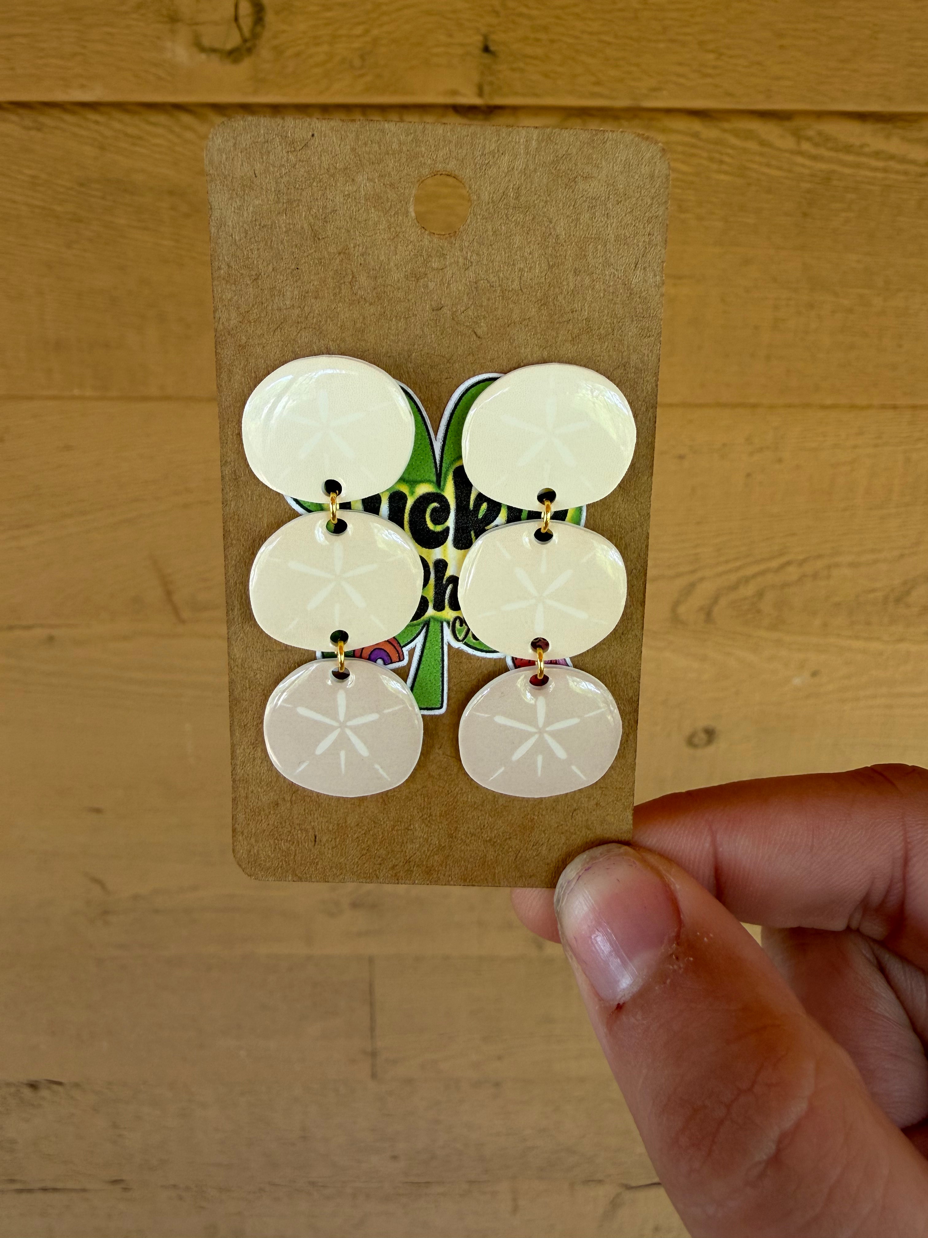 Sand Dollar Drop Dangle