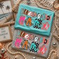 Blessed Mama Patchwork Graphic T-Shirt