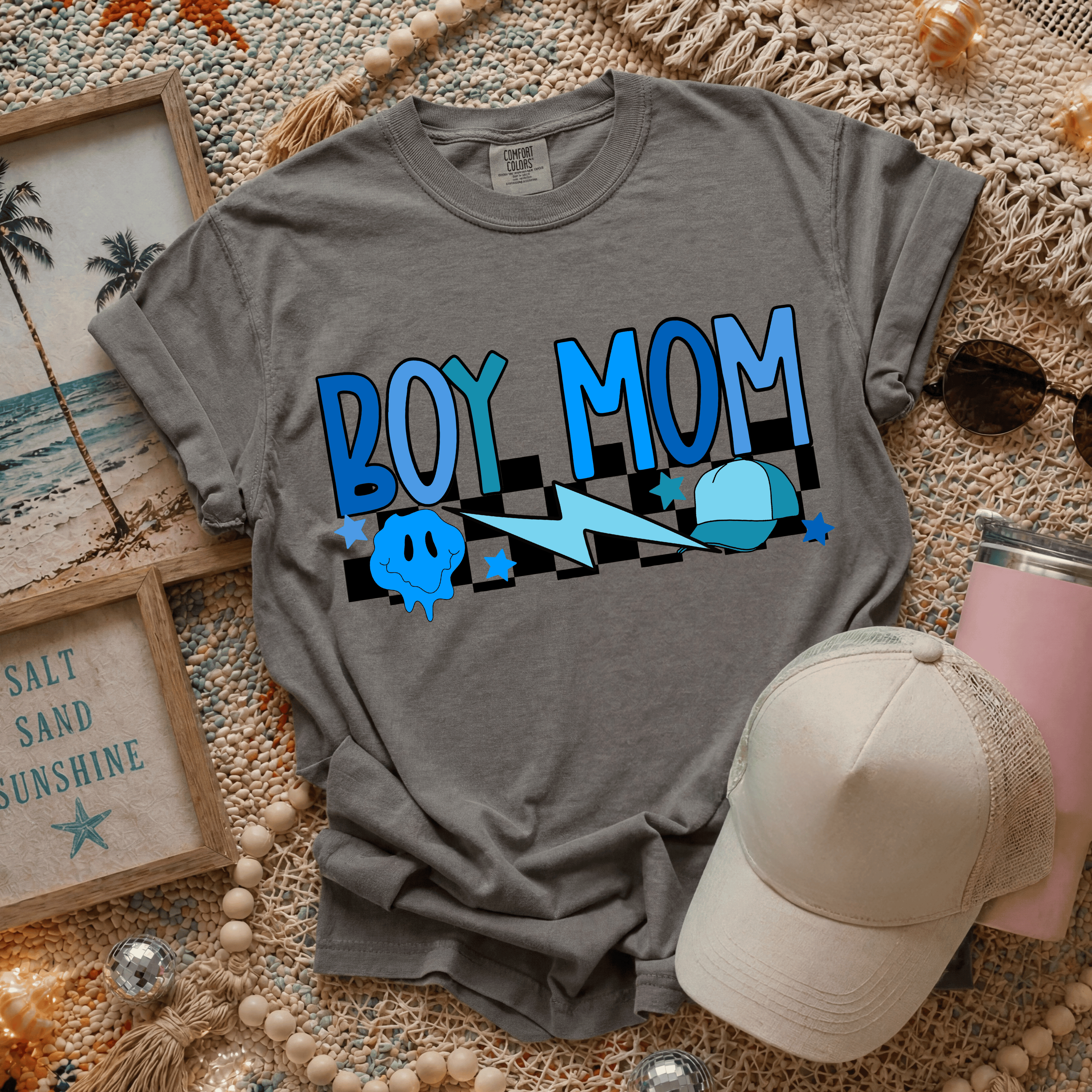 Retro Style Boy Mom Graphic T-Shirt