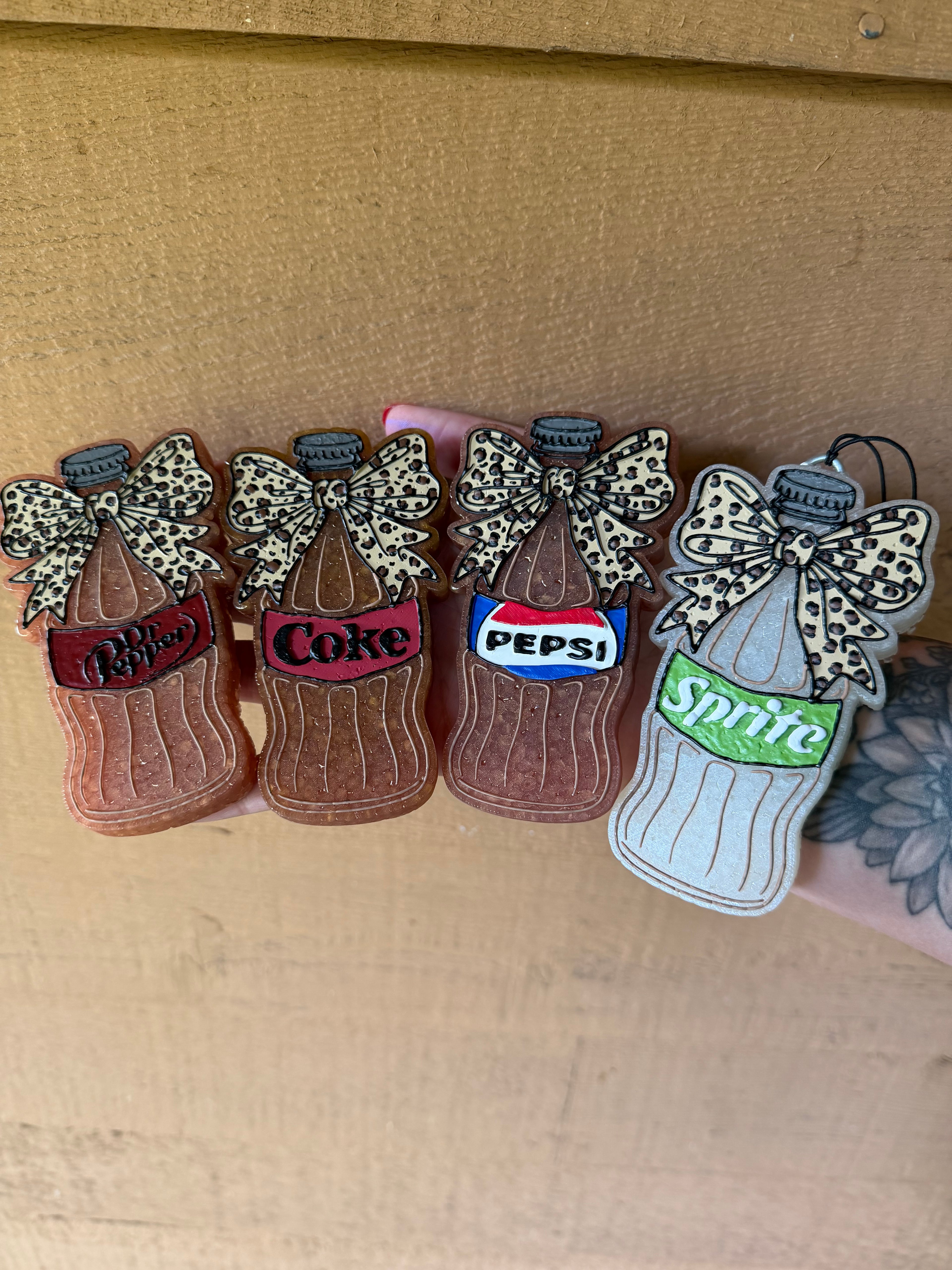 Soda Bottles w/ Bow Freshie