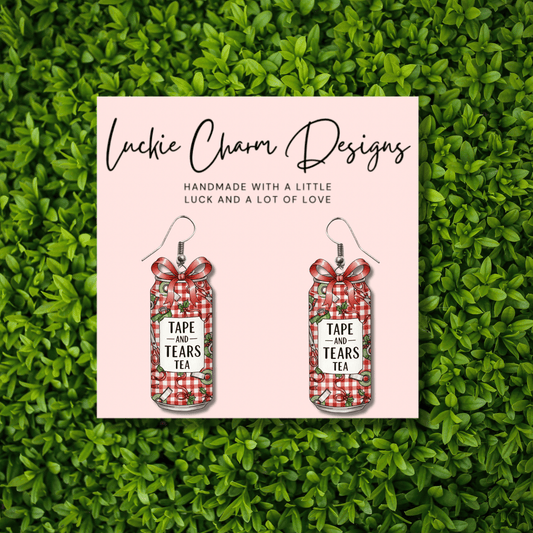 Tape and Tears Tea Dangle