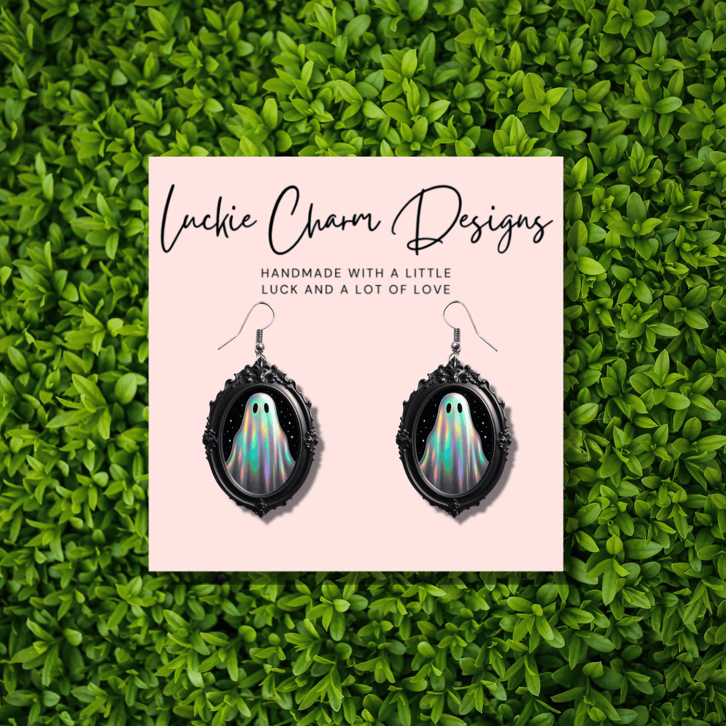 Vintage Framed Ghost Dangle