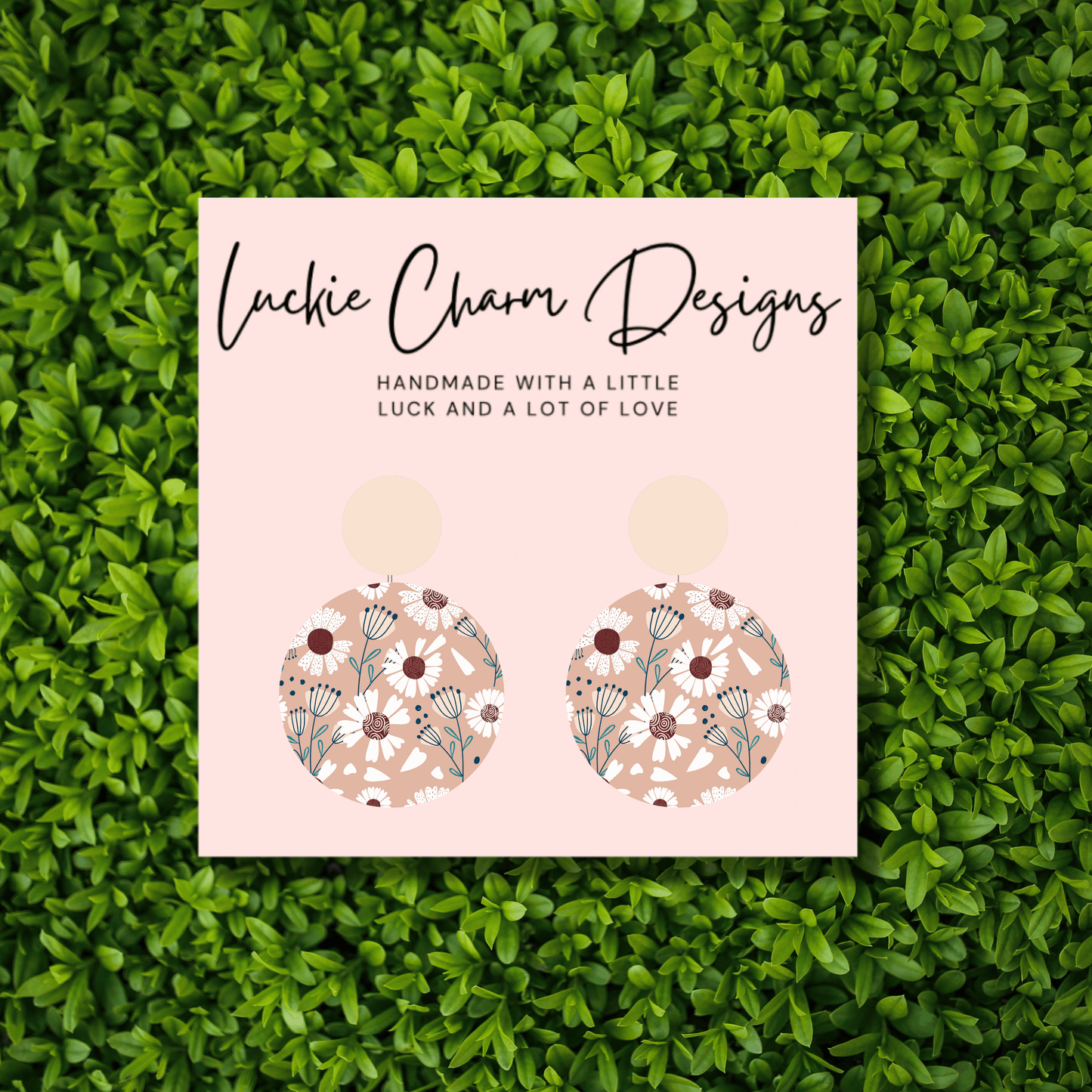 Boho Floral Statement Drop Dangle