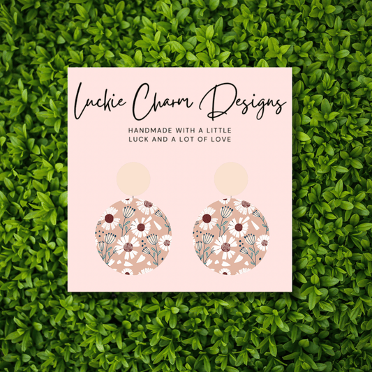 Boho Floral Statement Drop Dangle