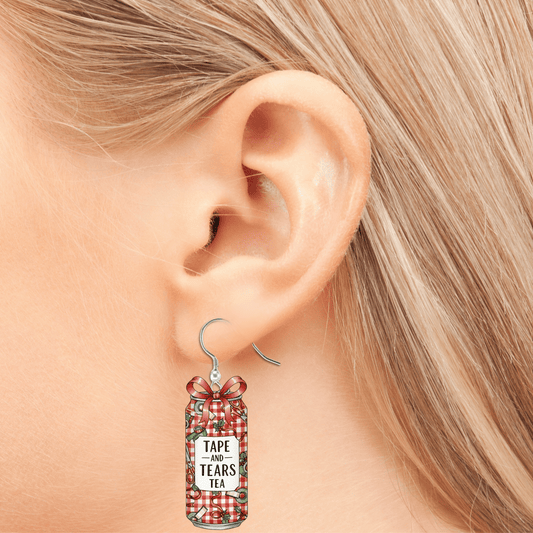 Tape and Tears Tea Dangle