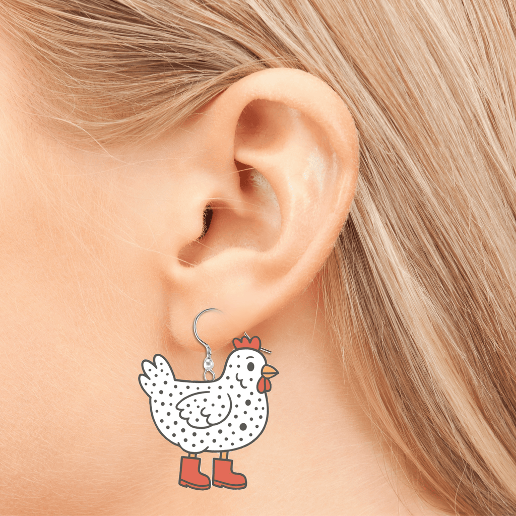 Polka Dot Chicken Dangle