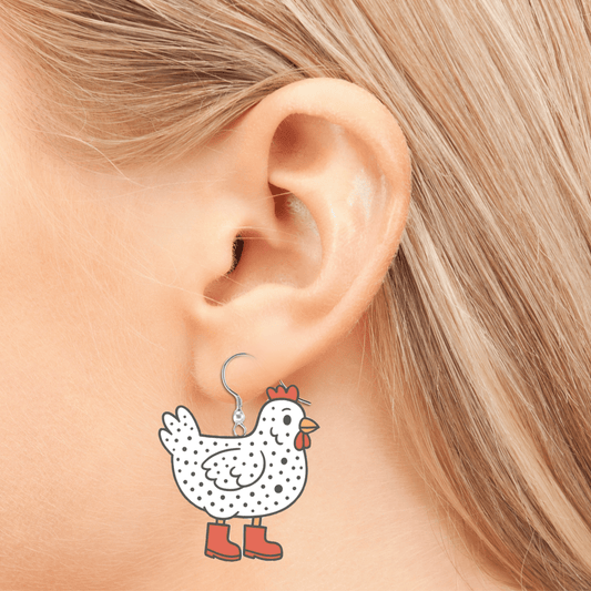 Polka Dot Chicken Dangle