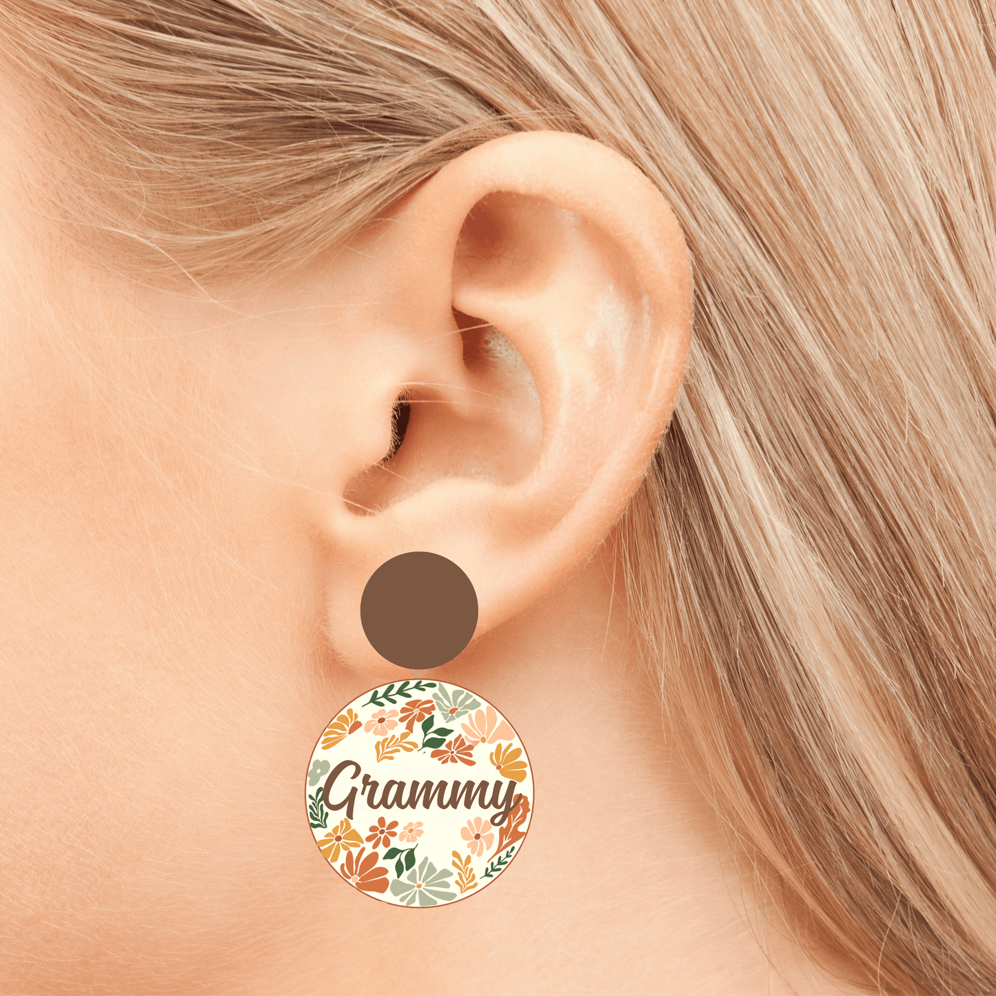 Grammy Floral Statement Drop Dangle