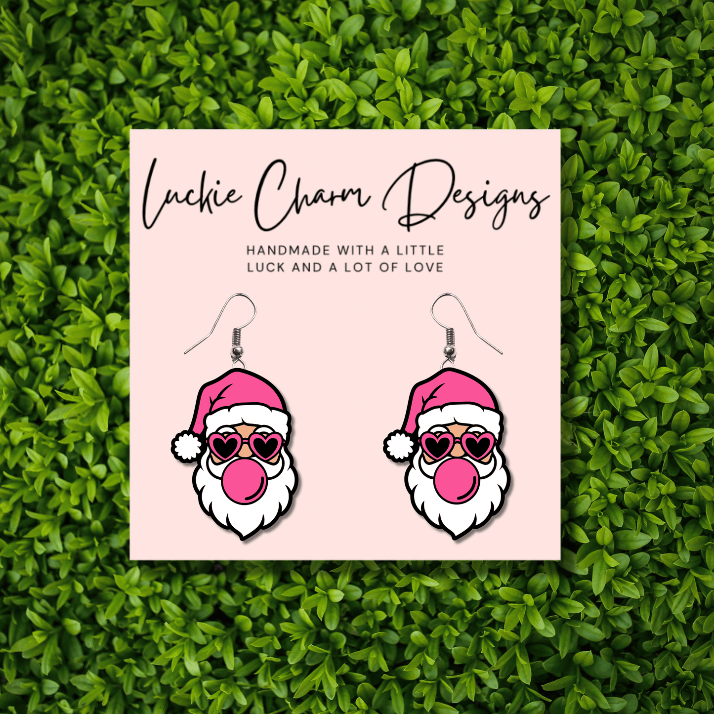 Pink Santa Bubblegum Dangle
