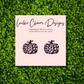 Pink Cheetah Pumpkin Studs