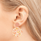 Retro Floral Statement Drop Dangle