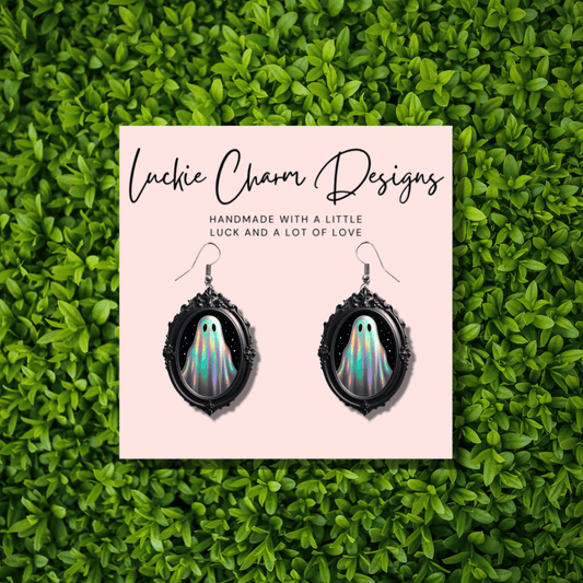 Vintage Framed Ghost Dangle