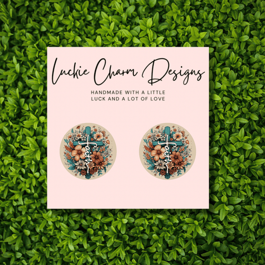 Floral Faith Stud