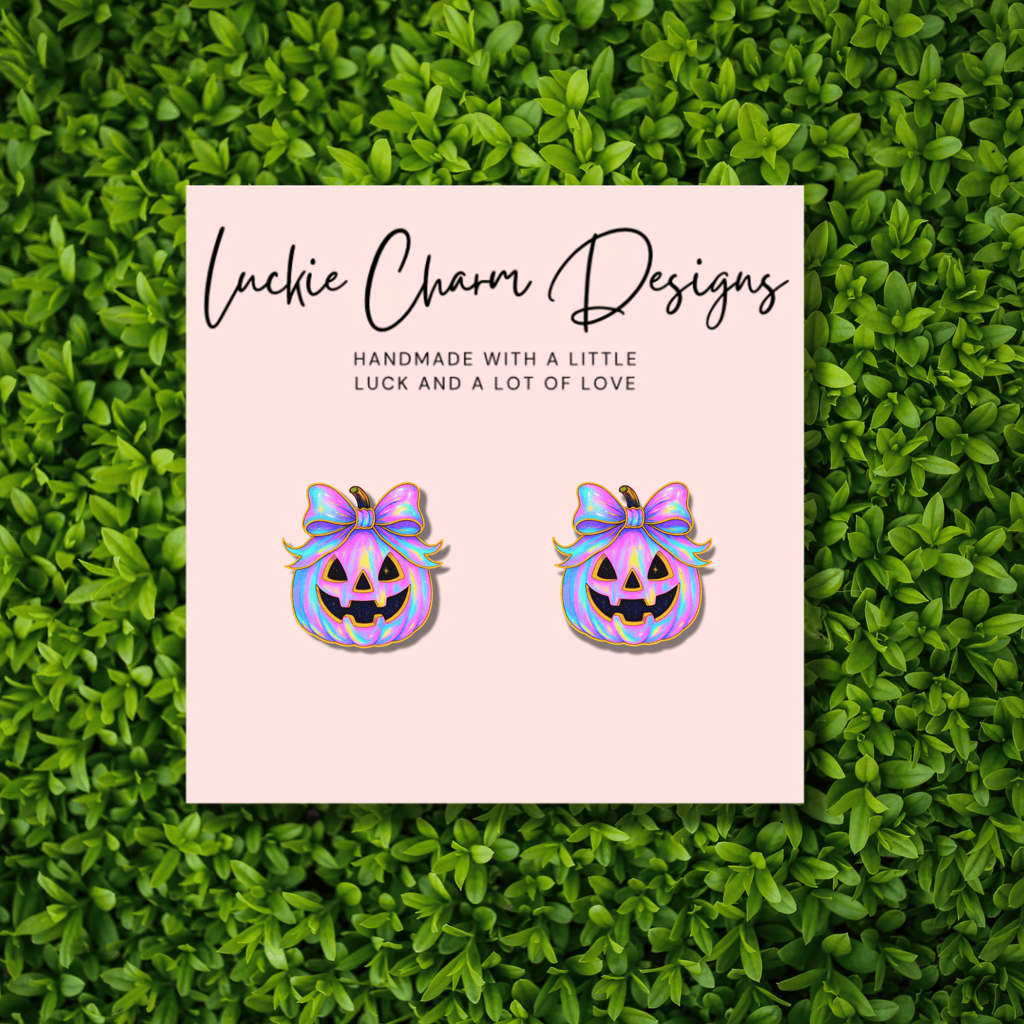 Holographic Pumpkin Stud