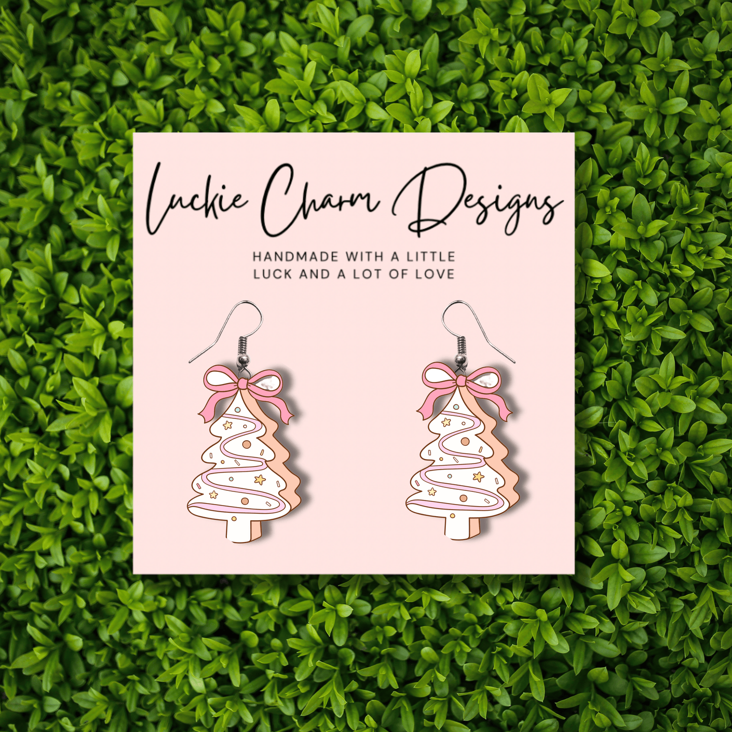 Christmas Tree Cake Inspired Dangle