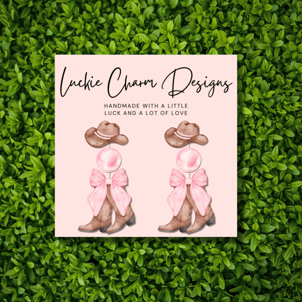 Western Cowgirl Charm Drop Dangle