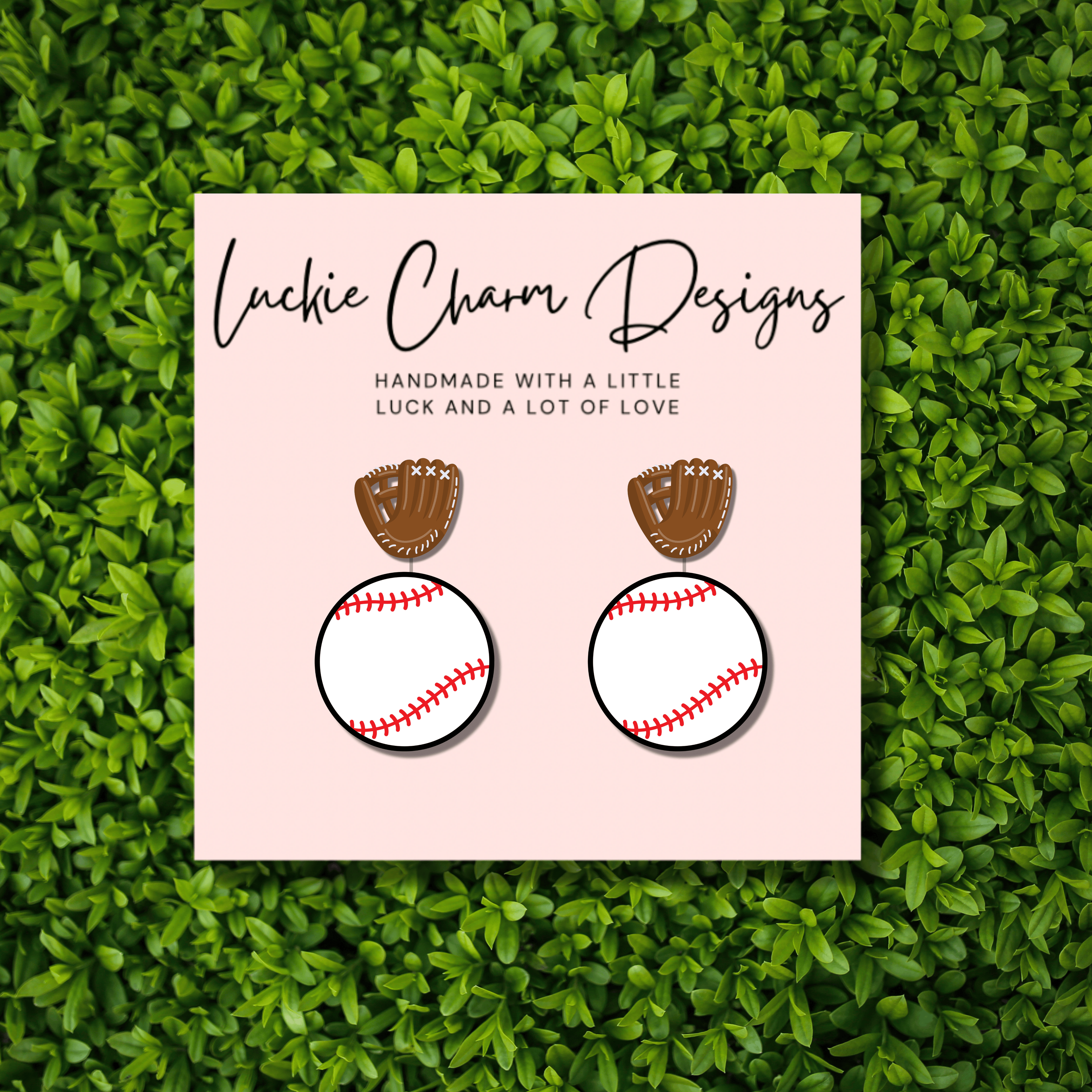 Baseball & Glove Drop Dangle