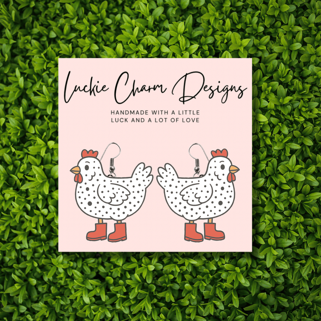 Polka Dot Chicken Dangle