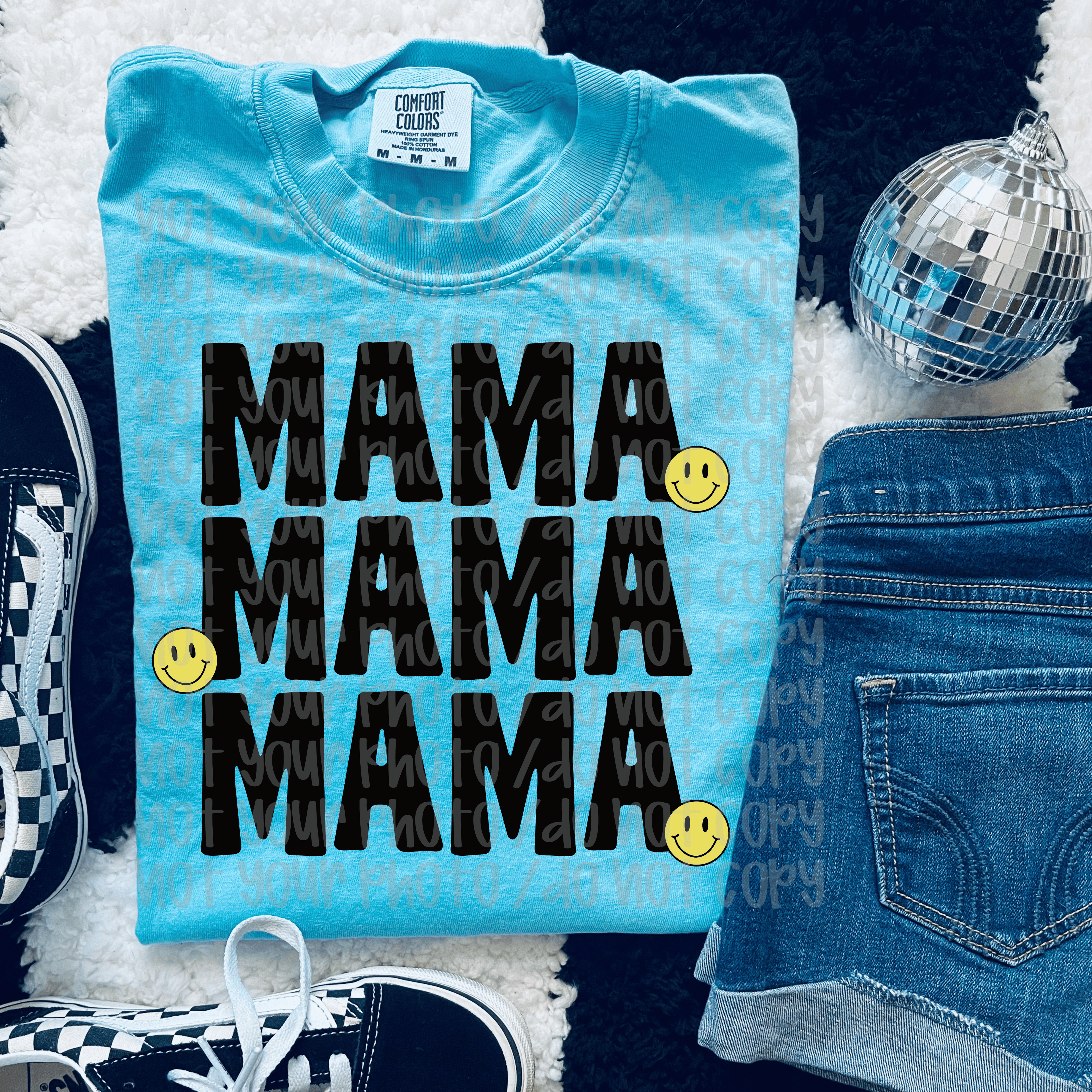 Mama Smiley Graphic T-Shirt