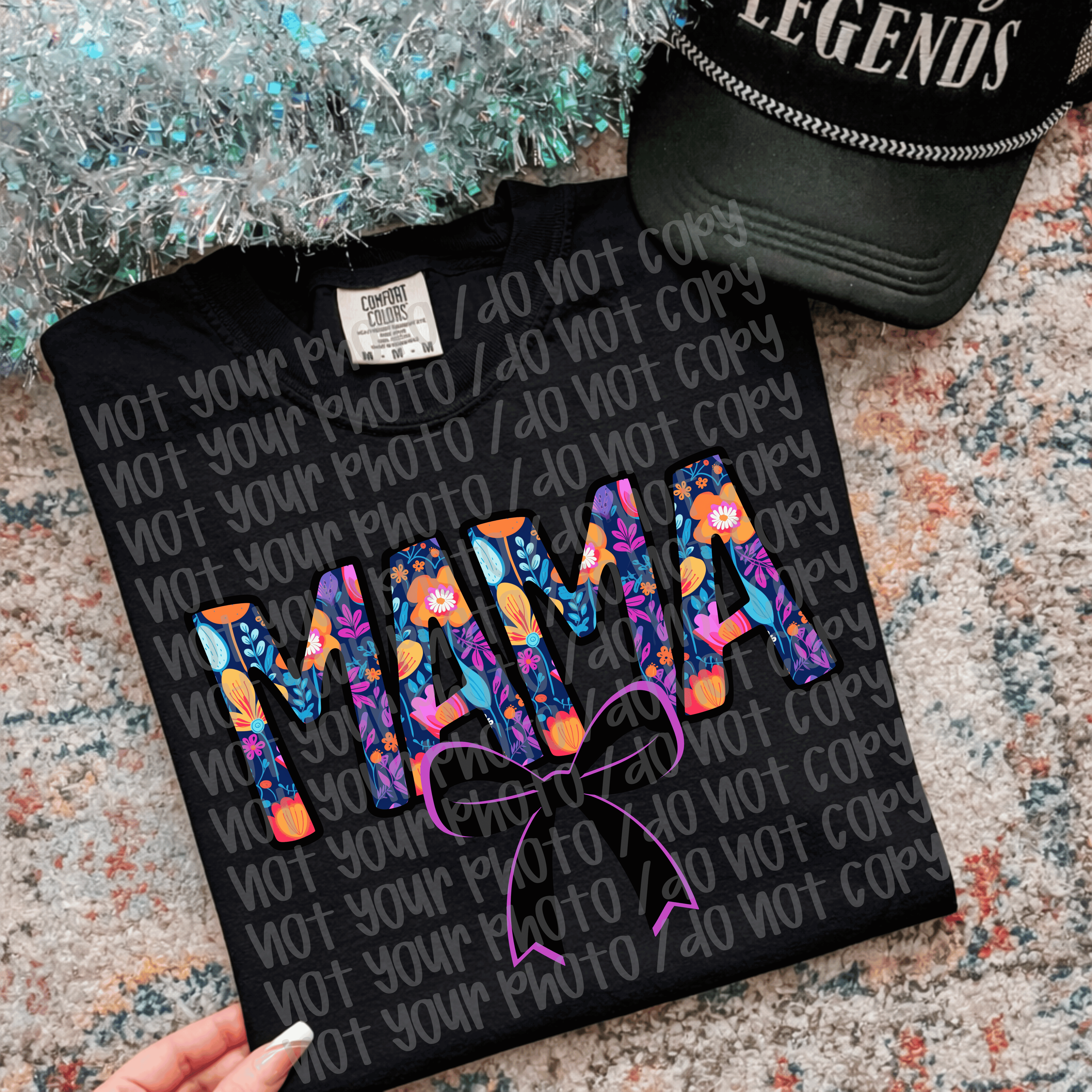Floral Mama Bow Graphic T-Shirt