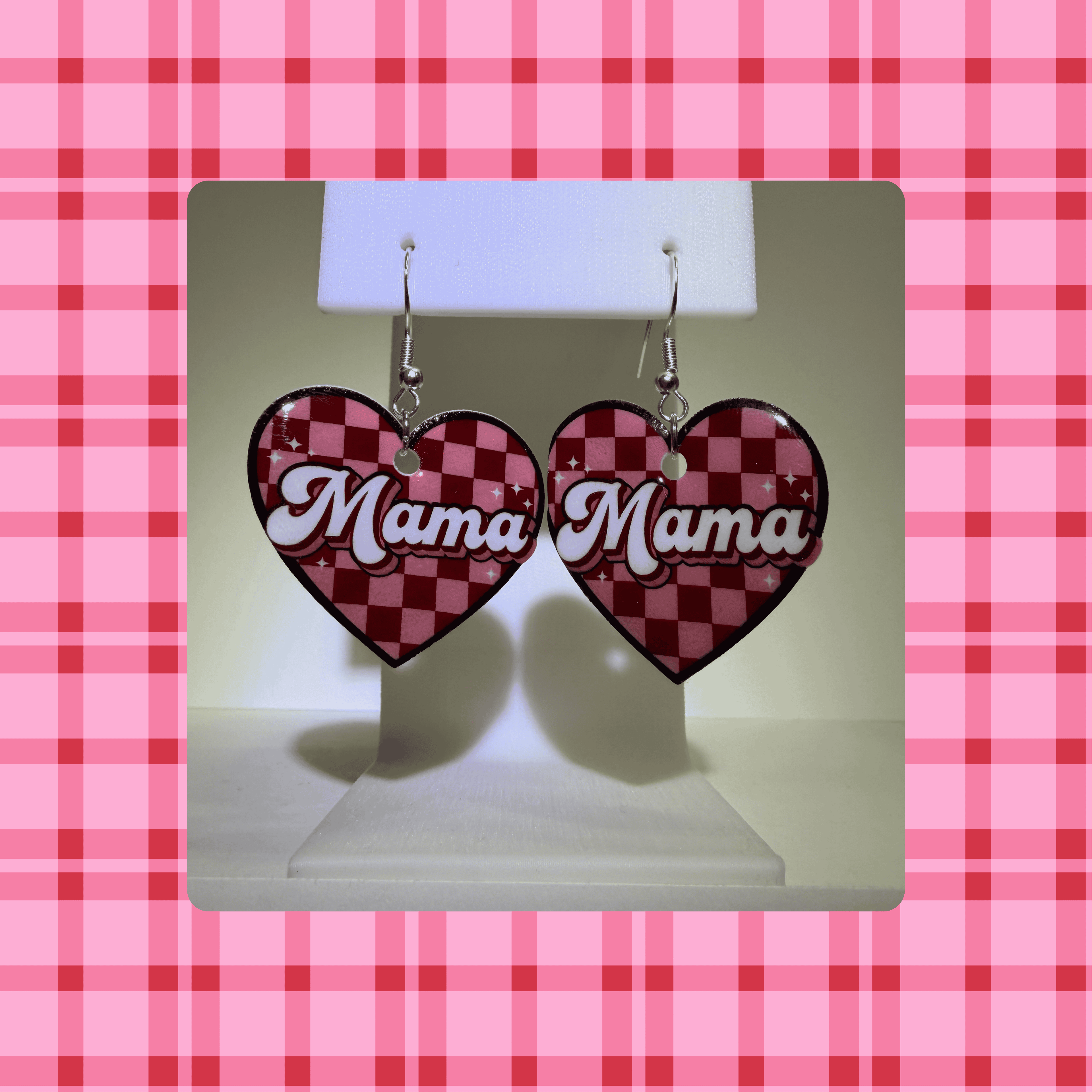 Retro Mama Heart Dangle