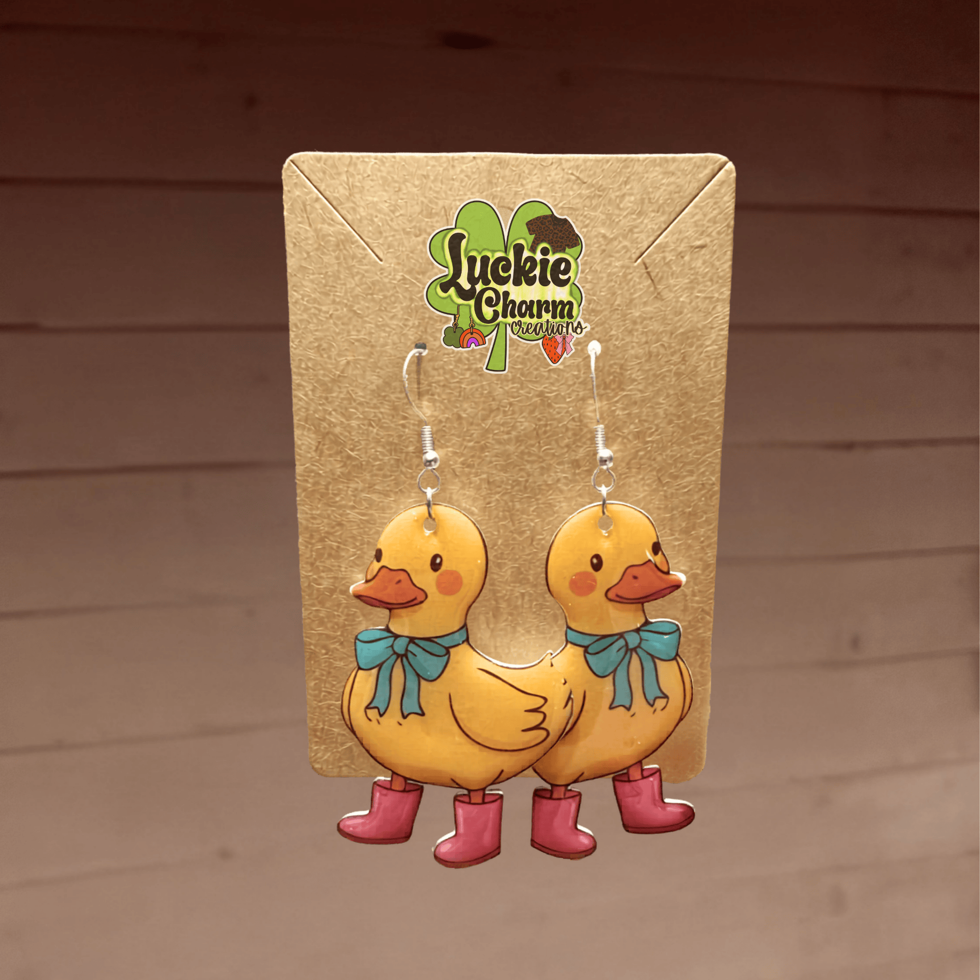 Duck with Rainbows Dangle