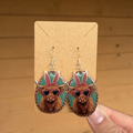 Highland Cow Easter Bunny Dangle