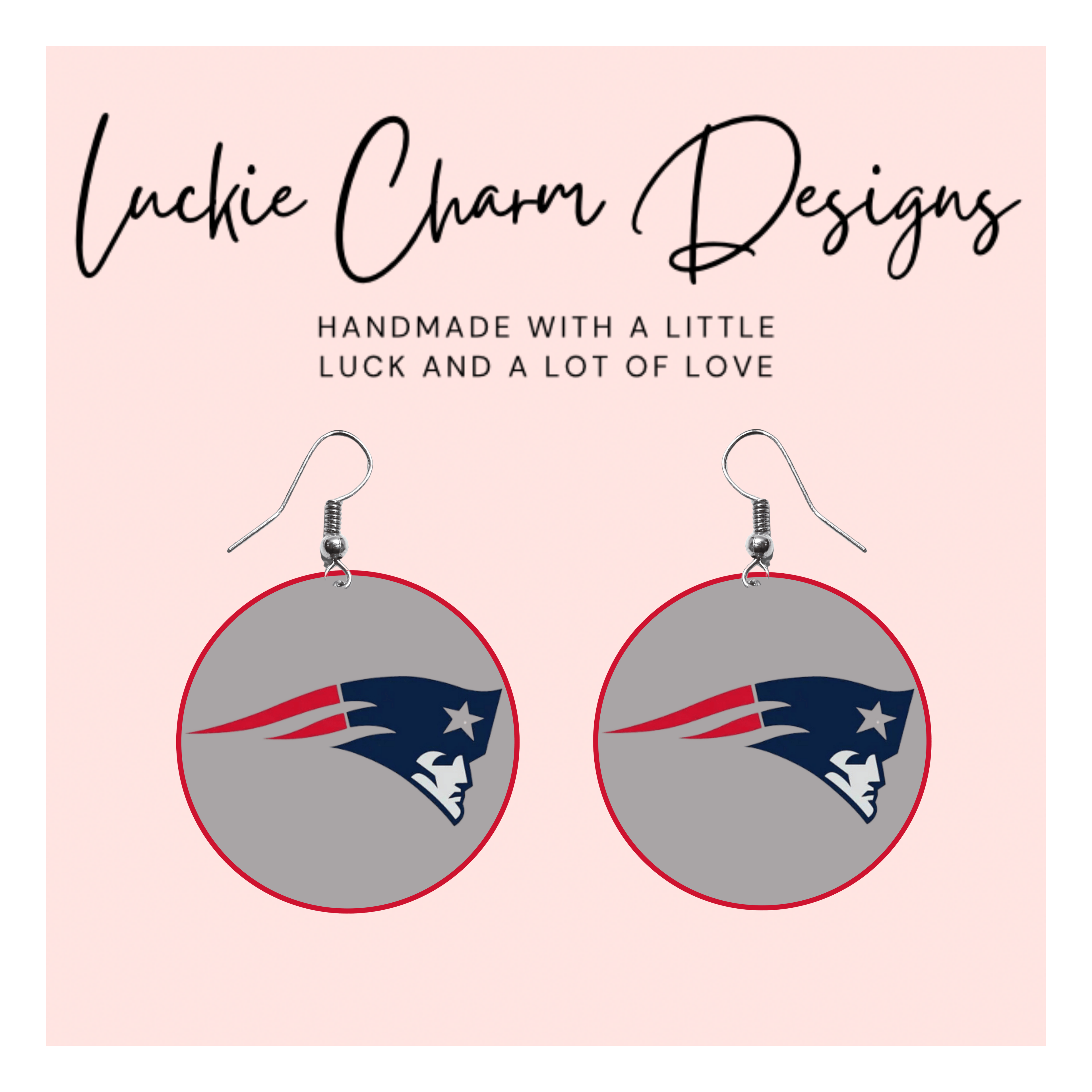 Patriots Logo Dangle/Stud